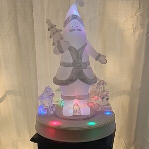 Festive Illuminated Santa with Multicolored Lights